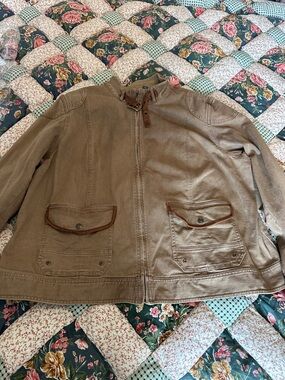 D—UNISEX Ralph Lauren Tan Canvas Military Field Jacket